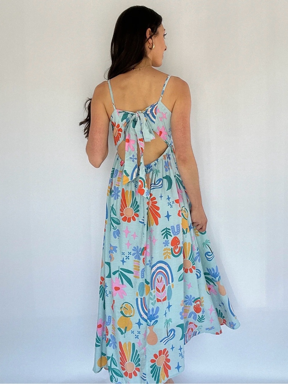 Blu Pepper summer vibes midi dress small - Picture 2 of 8